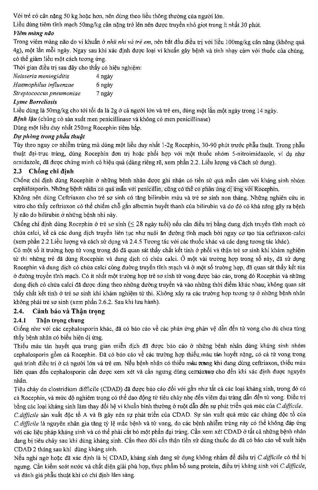 Bột pha tiêm Rocephin F.Hoffmann-La Roche điều trị nhiễm khuẩn huyết, viêm màng não (lọ 1g + ống 10ml)