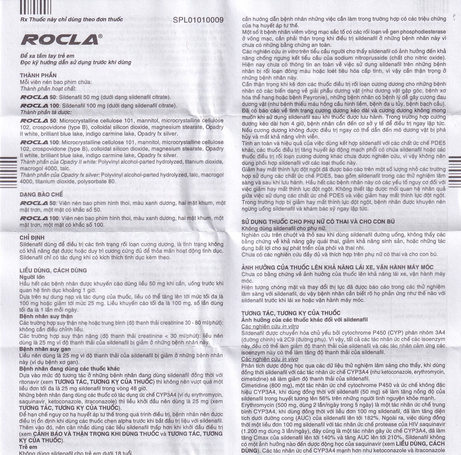 Thuốc Rocla 50 Fremed điều trị các tình trạng rối loạn cương dương (1 vỉ x 4 viên)