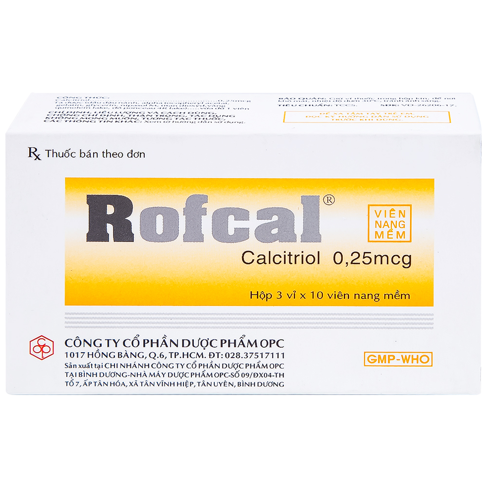 Thuốc Rofcal OPC ngăn ngừa và điều trị loãng xương (3 vỉ x 10 viên)