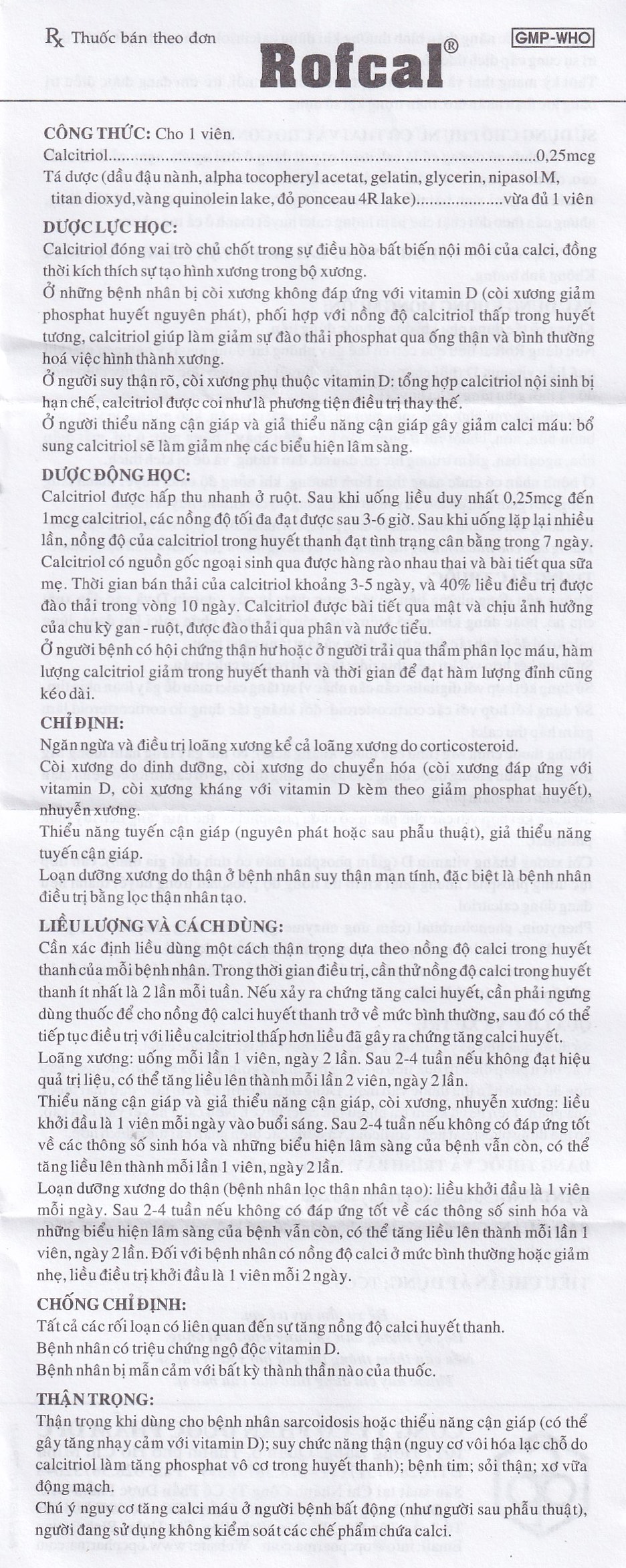 Thuốc Rofcal OPC ngăn ngừa và điều trị loãng xương (3 vỉ x 10 viên)