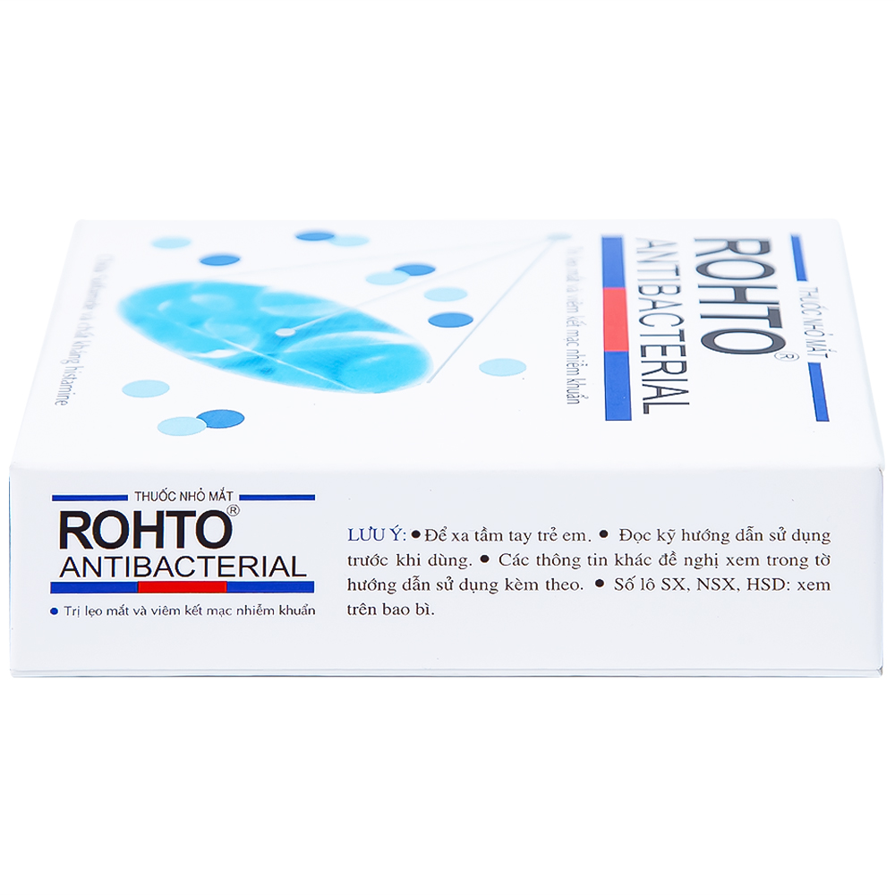 Thuốc nhỏ mắt Rohto Antibacterial điều trị lẹo mắt, viêm kết mạc, viêm mi mắt (13ml)