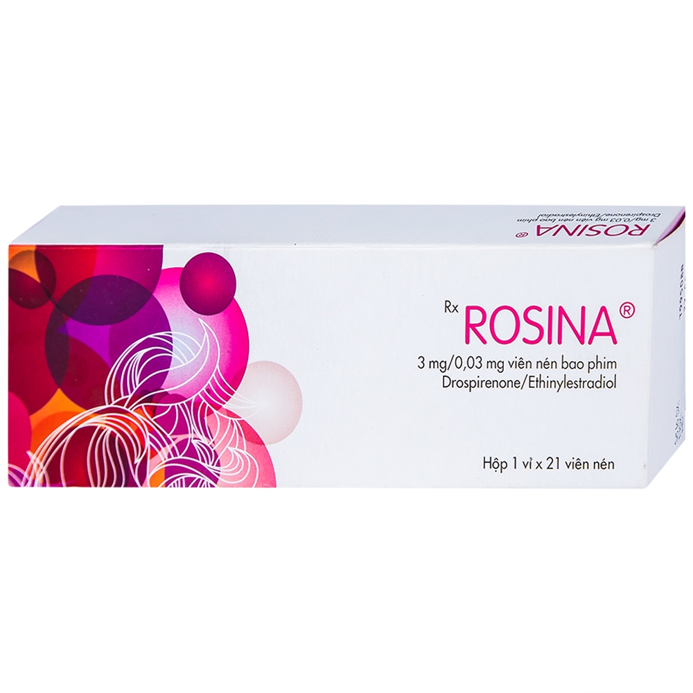 Thuốc Rosina 3mg/0.03mg Gedeon dùng để tránh thai (1 vỉ x 21 viên)
