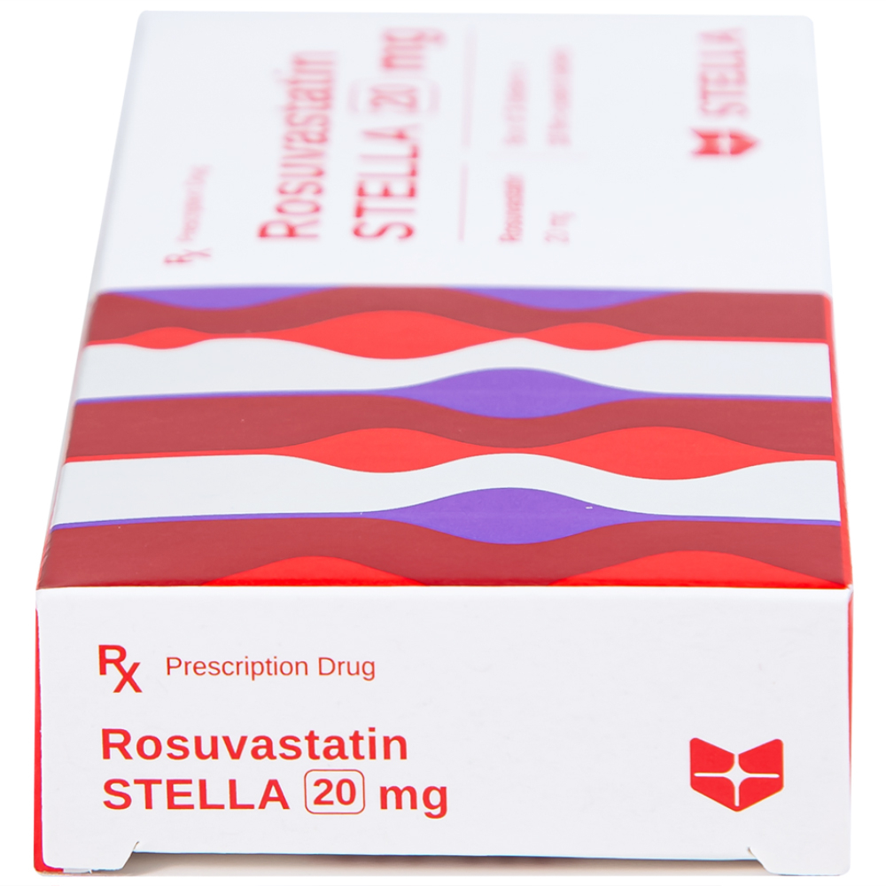 Thuốc Rosuvastatin Stella 20mg điều trị tăng cholesterol máu (3 vỉ x 10 viên)