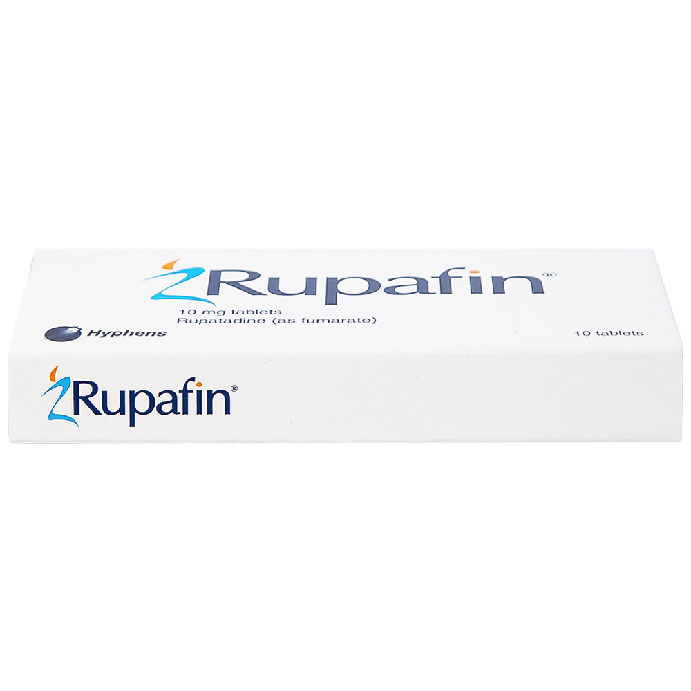 Thuốc Rupafin 10mg Hyphens điều trị viêm mũi dị ứng, nổi mày đay (1 vỉ x 10 viên)