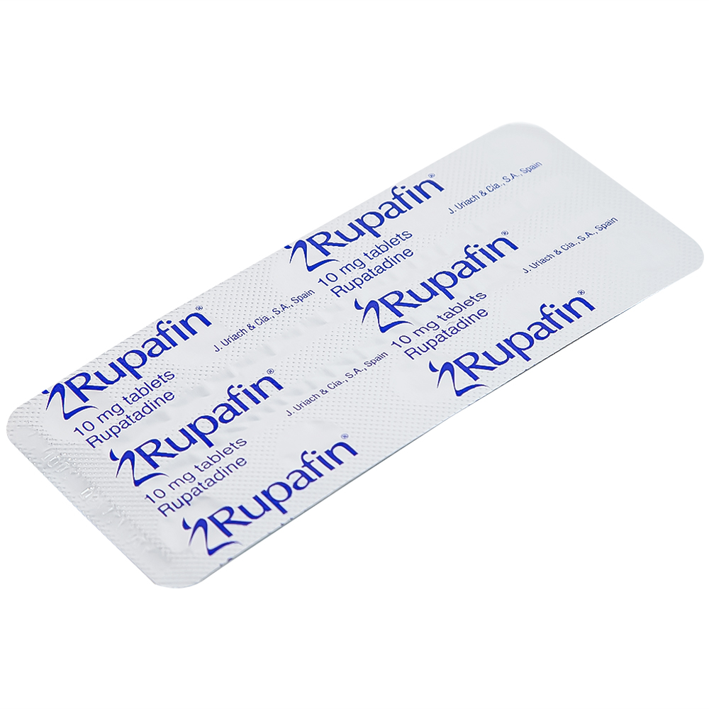 Thuốc Rupafin 10mg Hyphens điều trị viêm mũi dị ứng, nổi mày đay (1 vỉ x 10 viên)