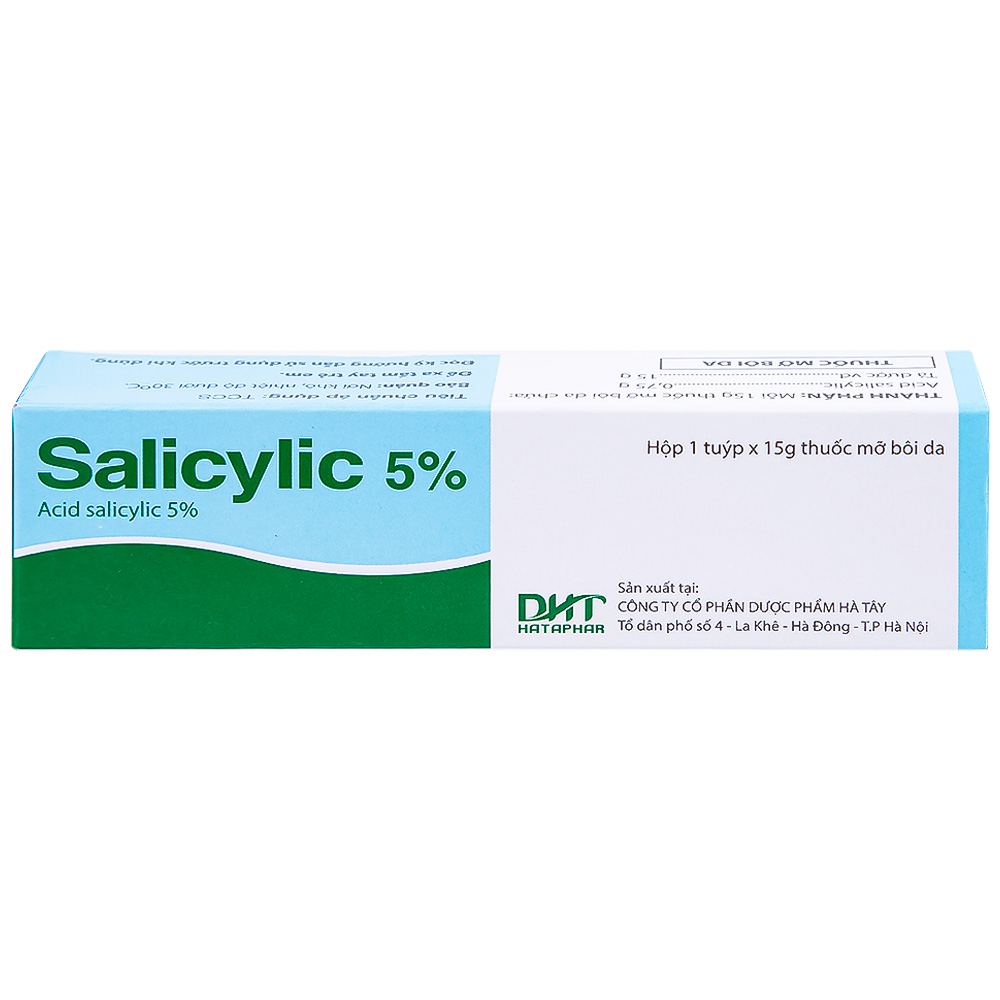 Thuốc mỡ bôi da Salicylic 5% Hataphar làm bạt sừng, bong vẩy (15g)