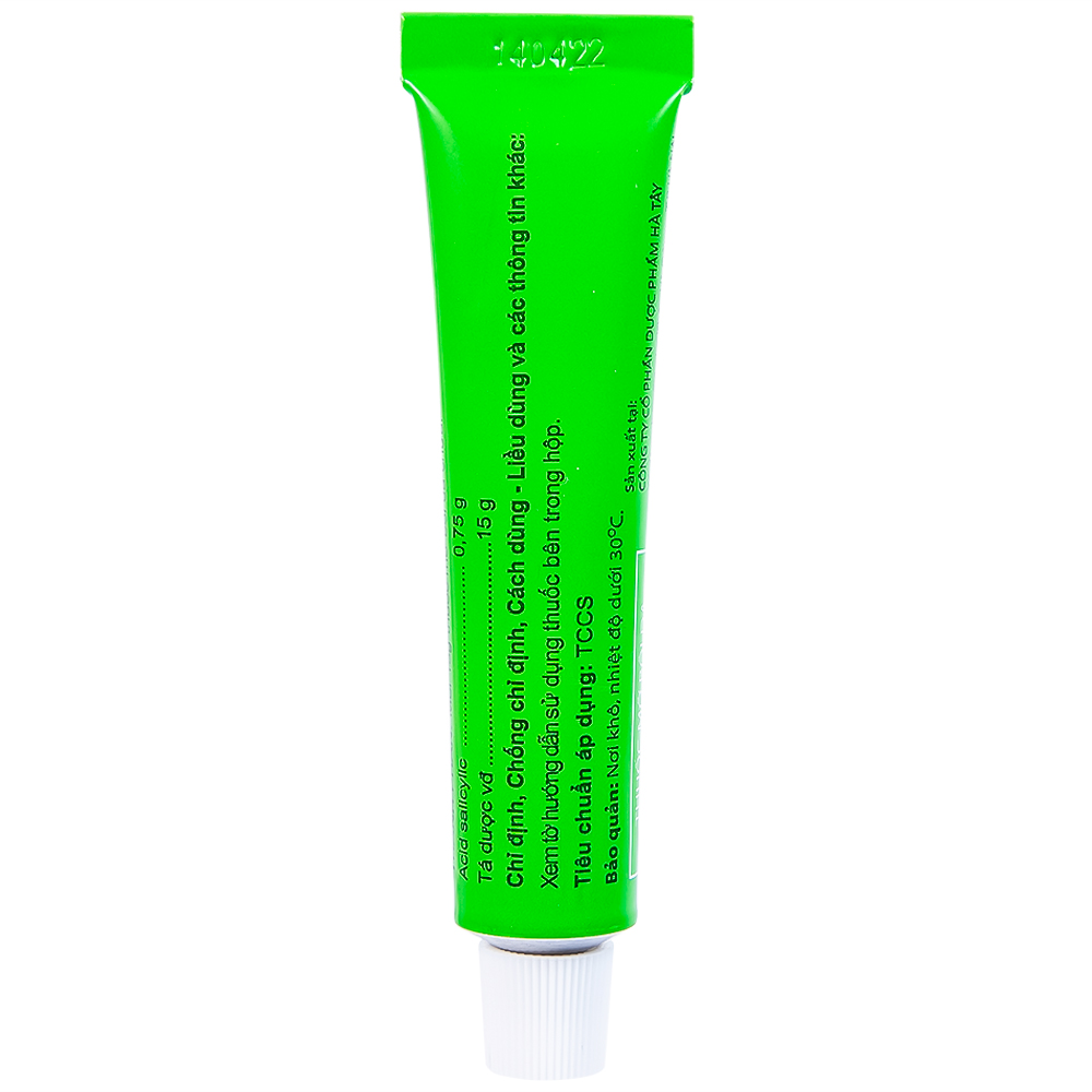 Thuốc mỡ bôi da Salicylic 5% Hataphar làm bạt sừng, bong vẩy (15g)