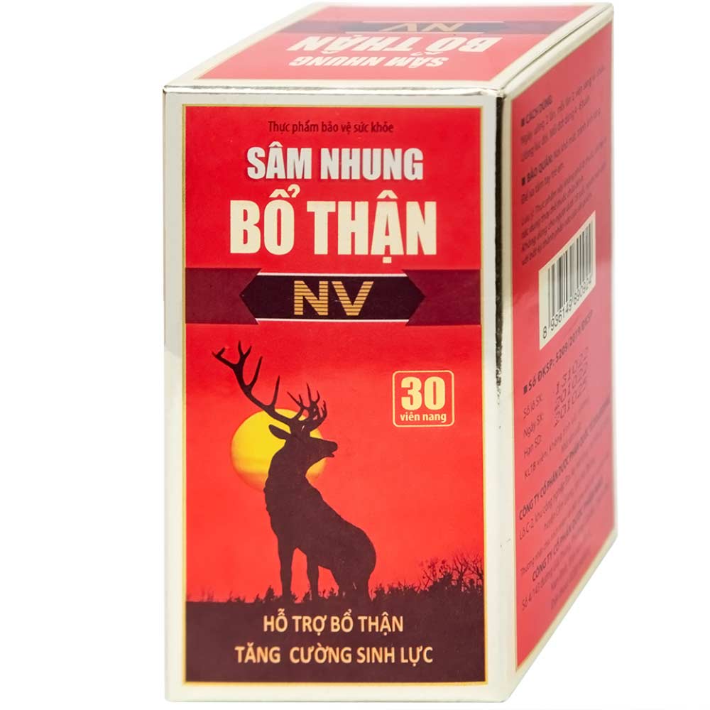 Viên uống hỗ trợ bổ thận, tăng cường sinh lực Sâm Nhung Bổ Thận NV (30 viên)