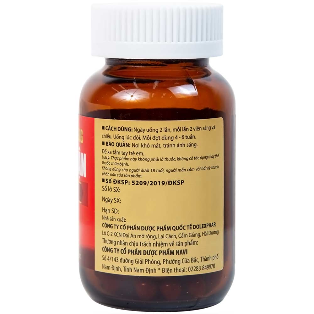 Viên uống hỗ trợ bổ thận, tăng cường sinh lực Sâm Nhung Bổ Thận NV (30 viên)