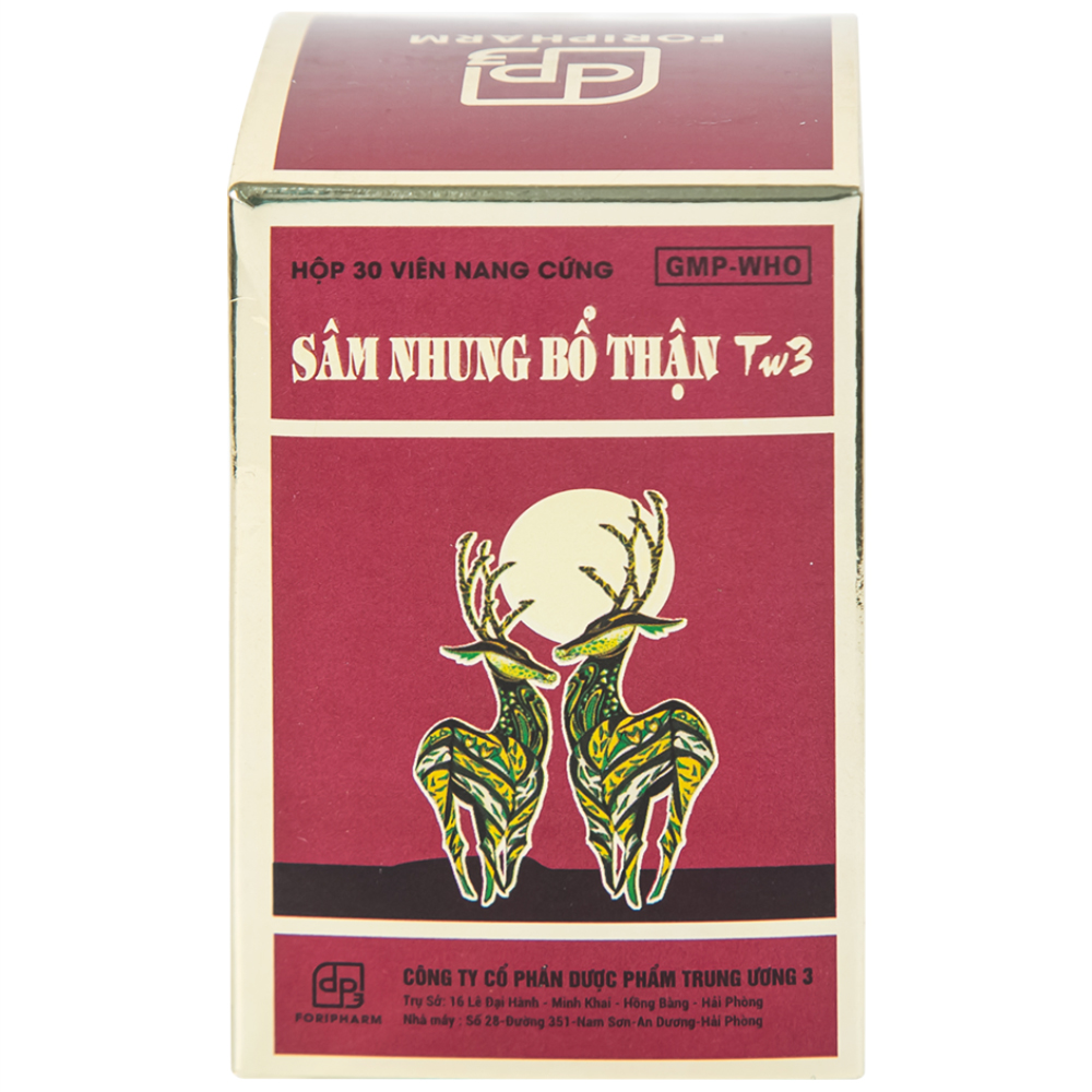 Thuốc Sâm Nhung Bổ Thận TW3 dưỡng huyết tư âm, bổ thận, cố tinh (30 viên)