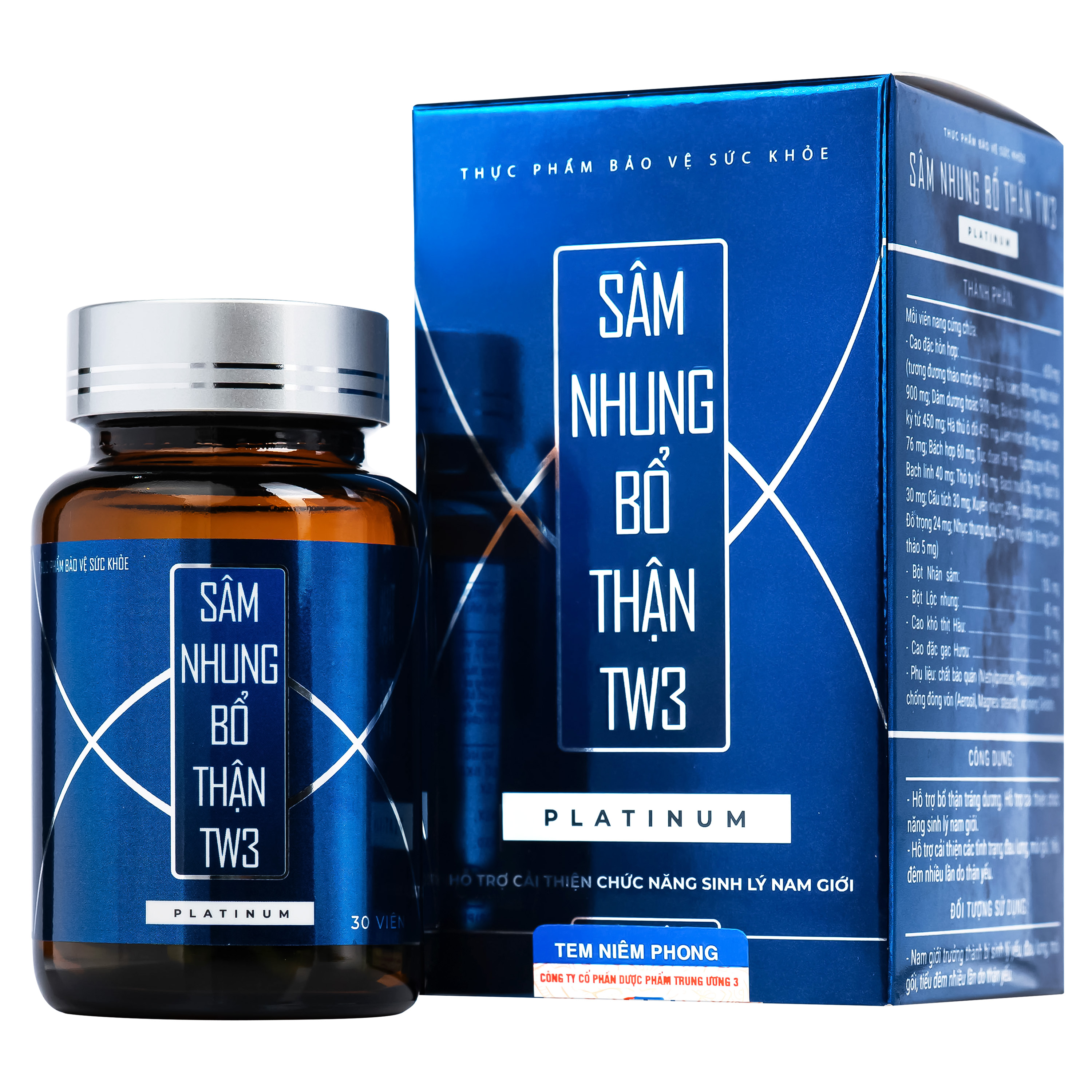 Viên uống bổ Thận tráng dương TW3 Platinum (30 viên)