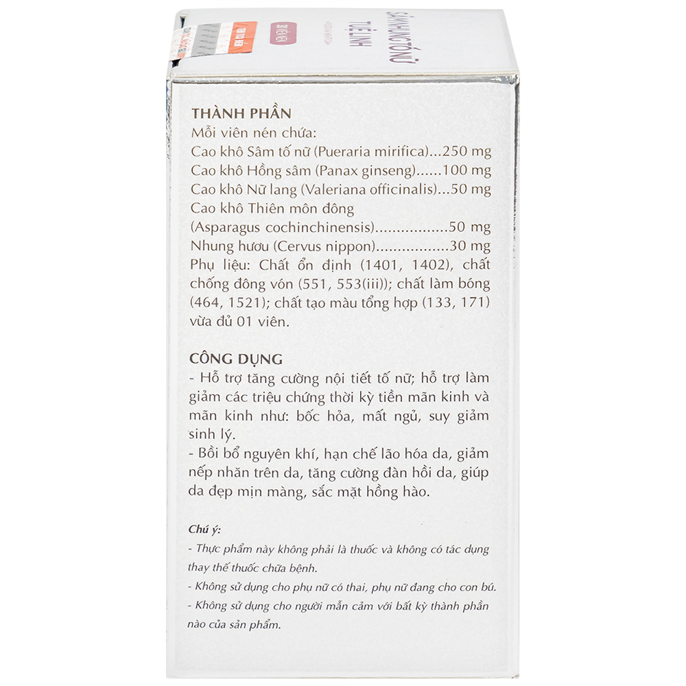 Viên hỗ trợ tăng cường nội tiết tố nữ Sâm Nhung Tố Nữ Tuệ Linh (30 viên)