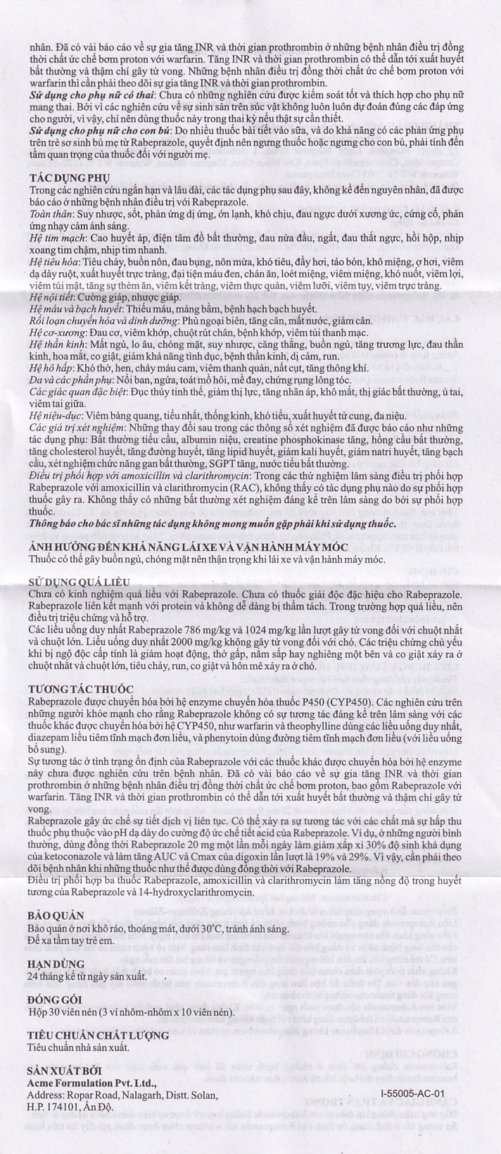 Thuốc Sanaperol điều trị bệnh trào ngược dạy dày, thực quản (3 vỉ x 10 viên)