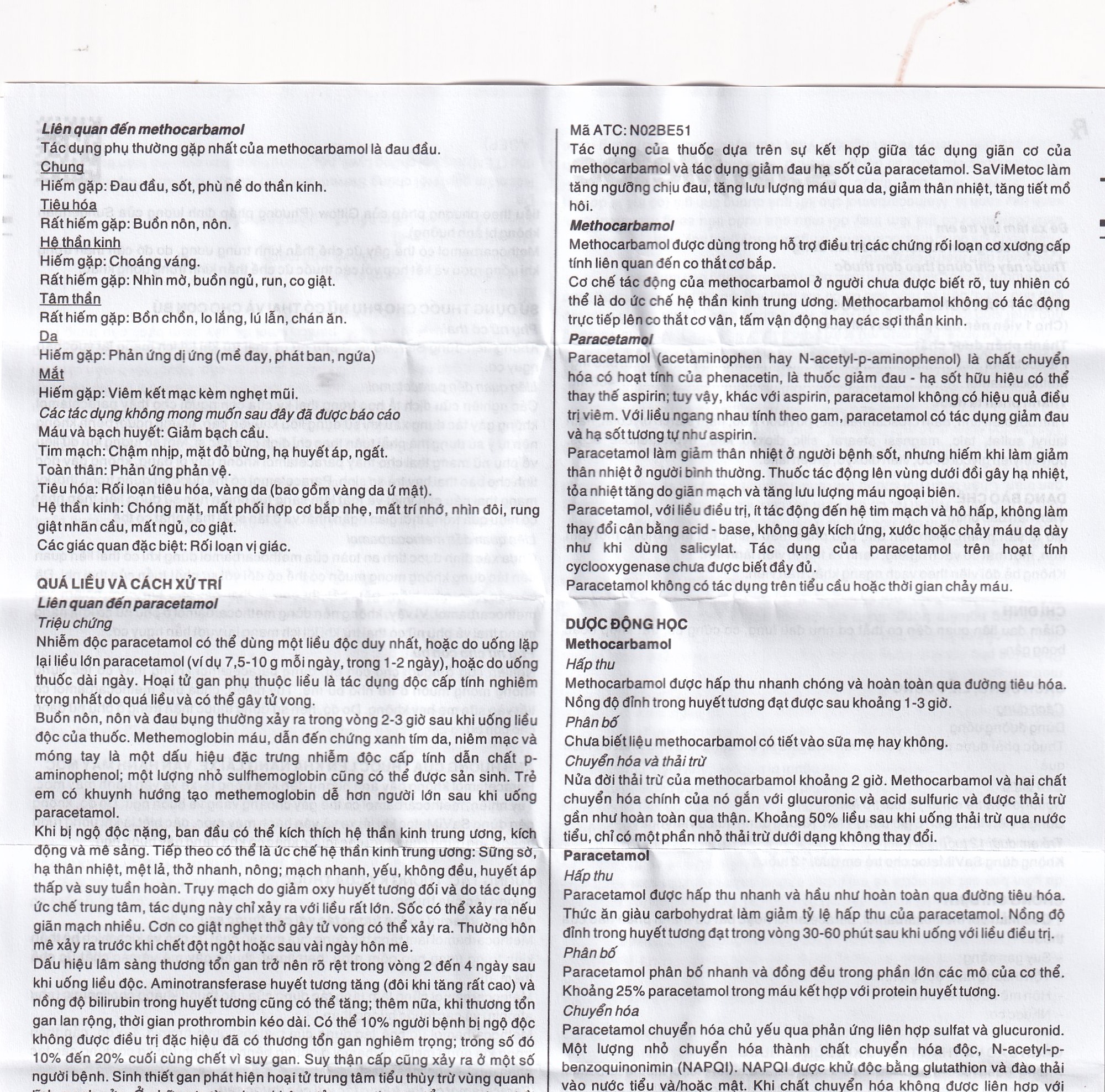 Thuốc SaViMetoc giảm đau do co thắt cơ (3 vỉ x 10 viên)