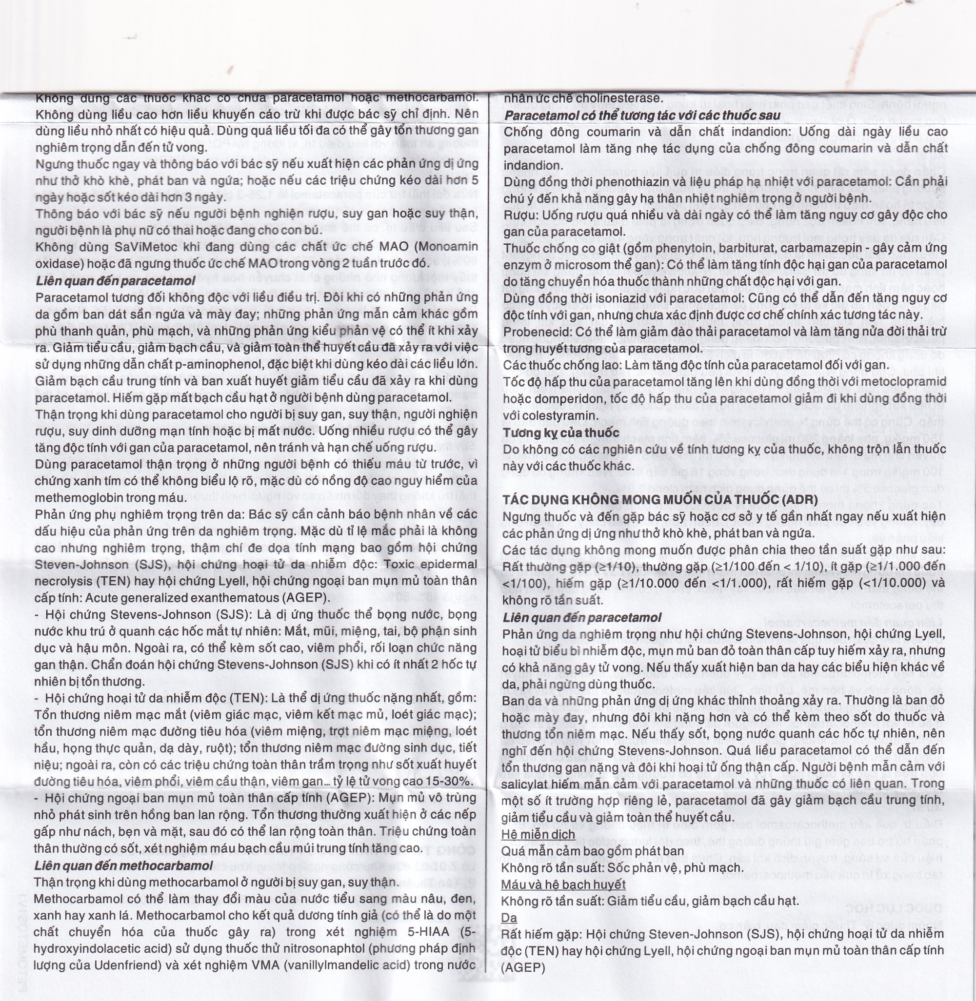 Thuốc SaViMetoc giảm đau do co thắt cơ (3 vỉ x 10 viên)