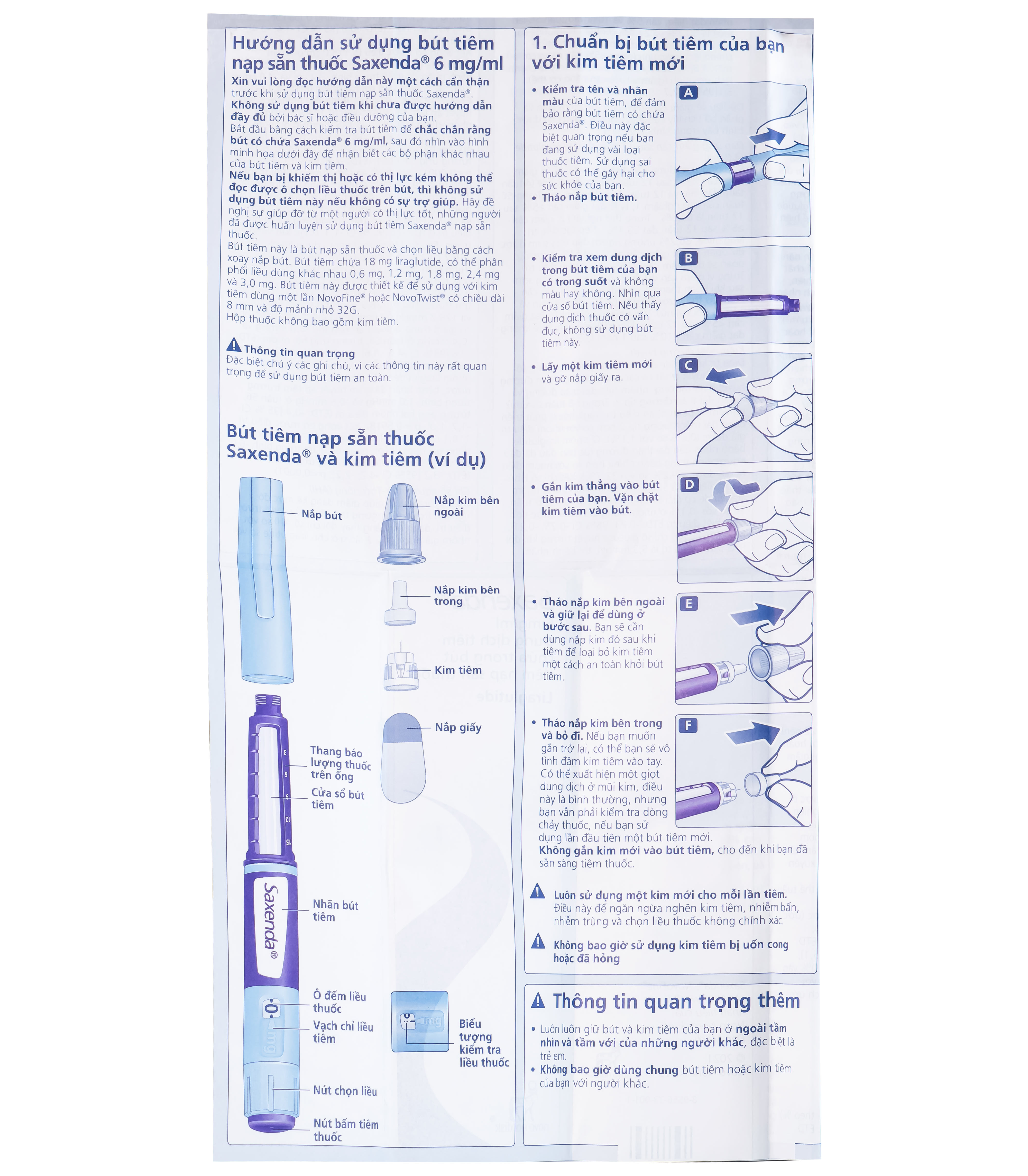 Dung dịch tiêm Saxenda 6mg/ml Novo Nordisk hỗ trợ cho chế độ ăn giảm calo (3 cây)