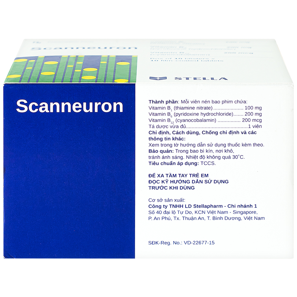 Thuốc Scanneuron Stella điều trị các rối loạn về hệ thần kinh (10 vỉ x 10 viên)