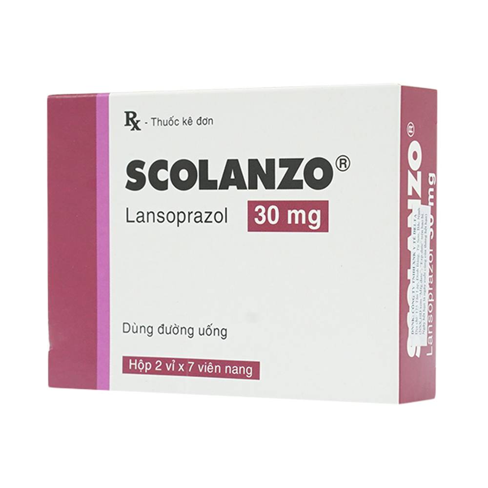 Thuốc Scolanzo 30mg Laboratorios Liconsa điều trị loét tá tràng, dạ dày (2 vỉ x 7 viên)