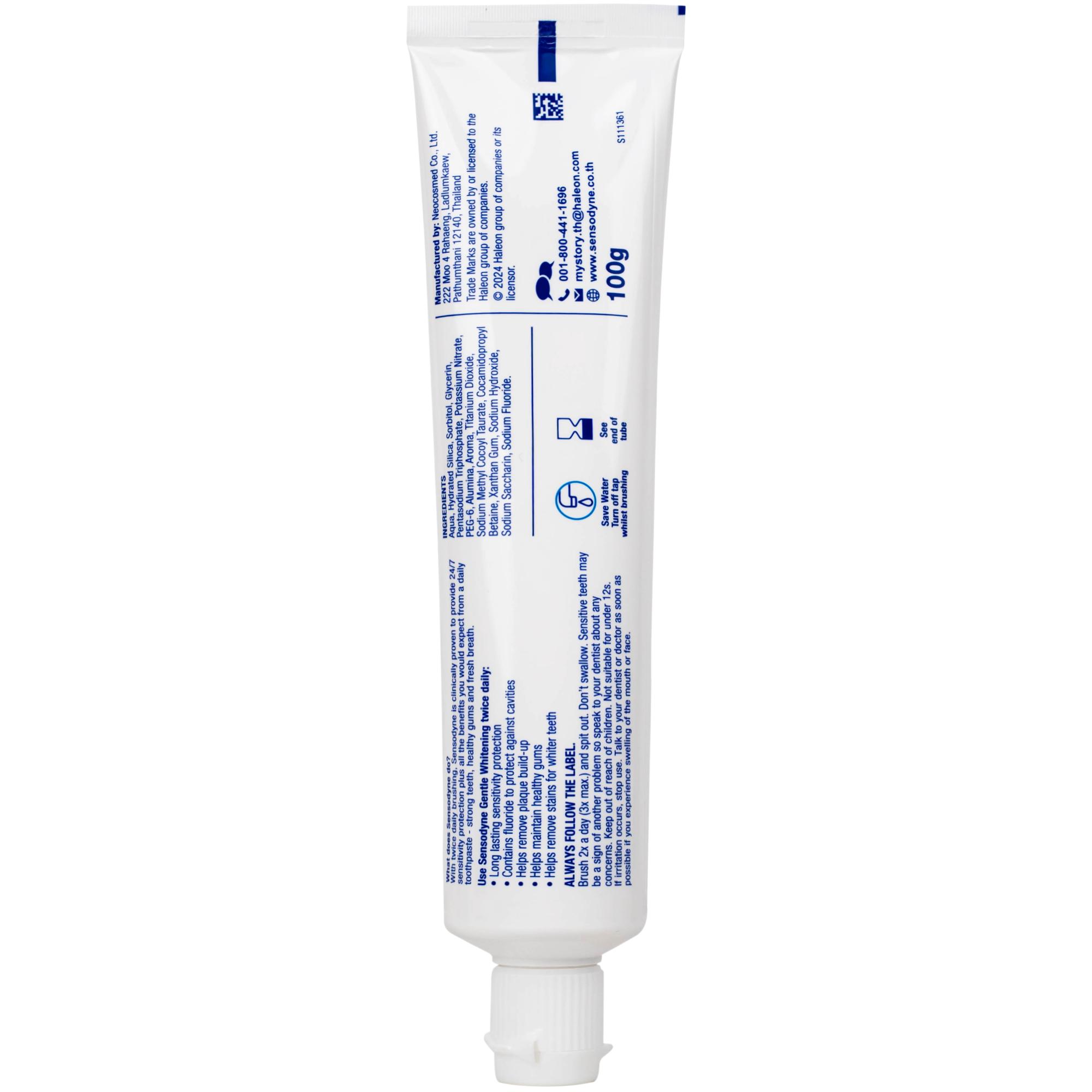 Kem đánh răng Sensodyne Gentle Whitening làm trắng răng tự nhiên, bảo vệ răng ê buốt mỗi ngày (100g)