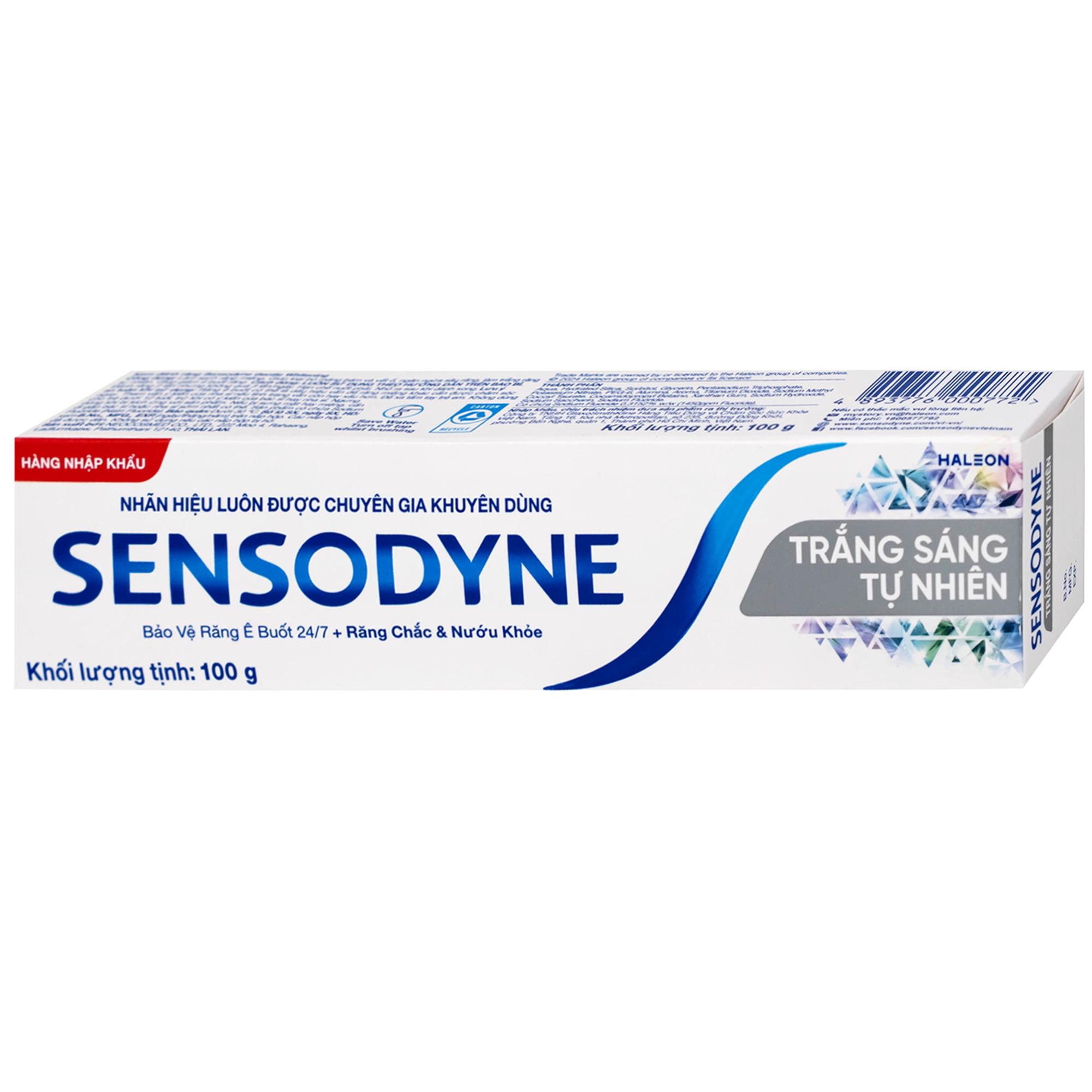 Kem đánh răng Sensodyne Gentle Whitening làm trắng răng tự nhiên, bảo vệ răng ê buốt mỗi ngày (100g)