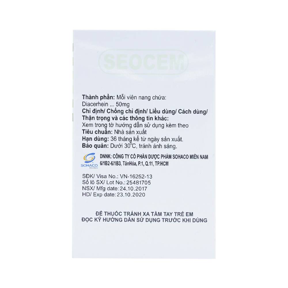 Thuốc Seocem Capsule Guju Pharma điều trị triệu chứng viêm xương khớp (10 vỉ x 10 viên)