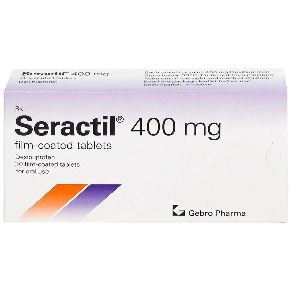 Thuốc Seractil 400mg điều trị viêm xương khớp , đau bụng hành kinh (3 vỉ x 10 viên)