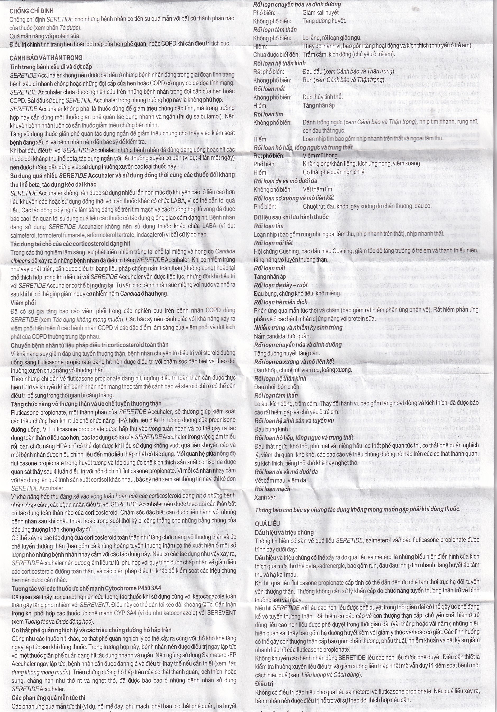 Bột hít phân liều Seretide Evohaler DC 50/250 Gsk điều trị hen phế quản, tắc nghẽn phổi mạn tính (60 liều)