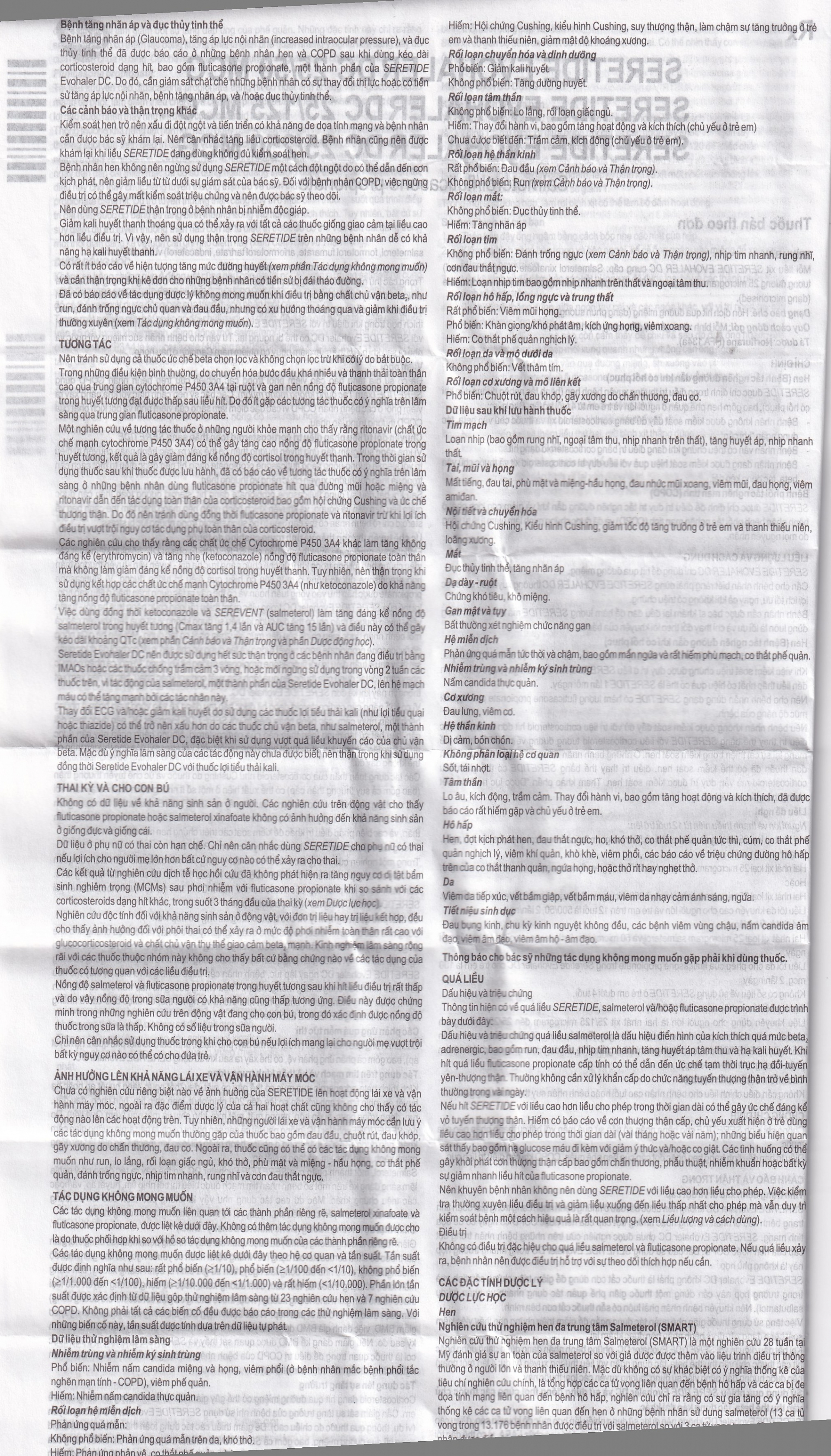 Khí dung Seretide Evohaler DC 25/125 Gsk điều trị hen phế quản, tắc nghẽn phổi mạn tính (120 liều)