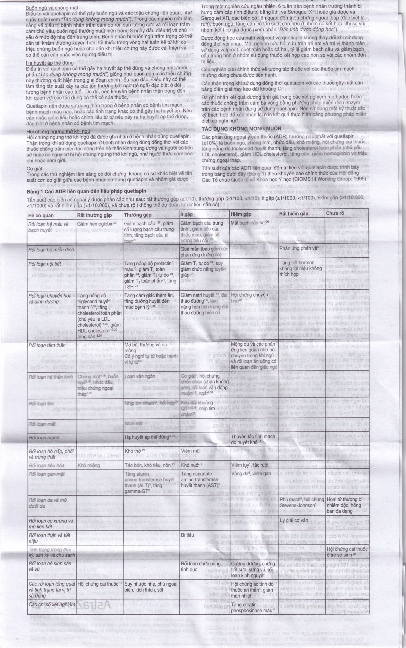 Thuốc Seroquel XR 200mg AstraZeneca điều trị các rối loạn tâm thần (3 vỉ x 10 viên)