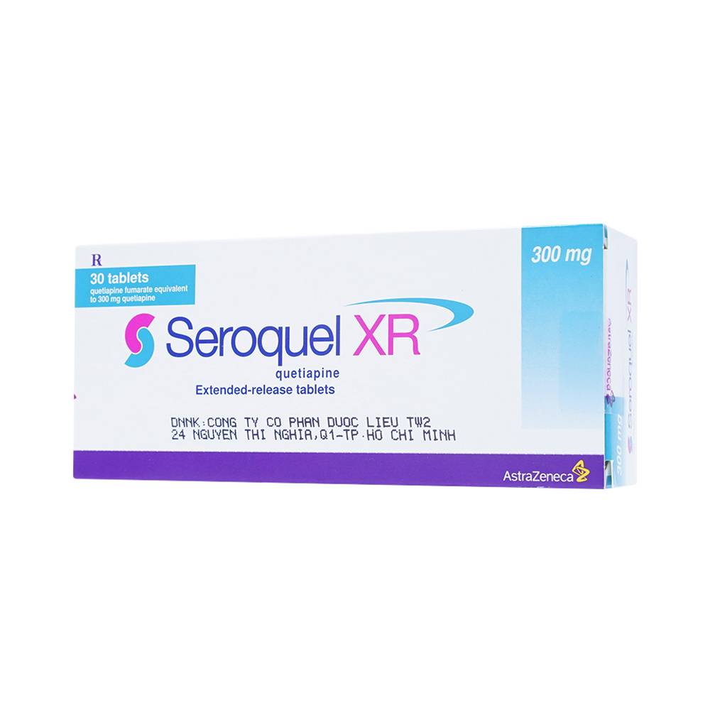 Thuốc Seroquel XR 300mg AstraZeneca điều trị tâm thần phân liệt (3 vỉ x 10 viên)
