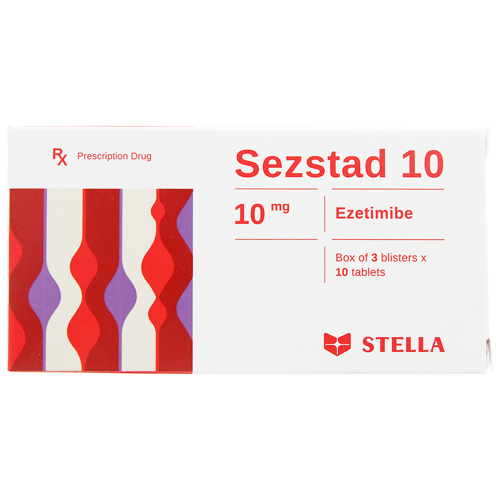 Thuốc Sezstad 10 Stella điều trị tăng cholesterol máu nguyên phát (3 vỉ x 10 viên)