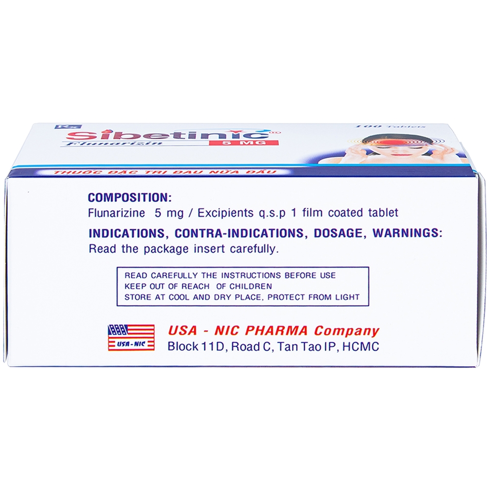 Thuốc Sibetinic đặc trị đau nửa đầu(10 vỉ x 10 viên)