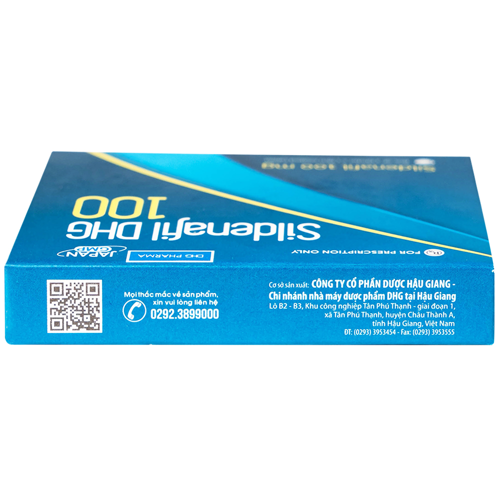 Thuốc Sildenafil DHG 100 điều trị các rối loạn cương dương (1 vỉ x 1 viên)