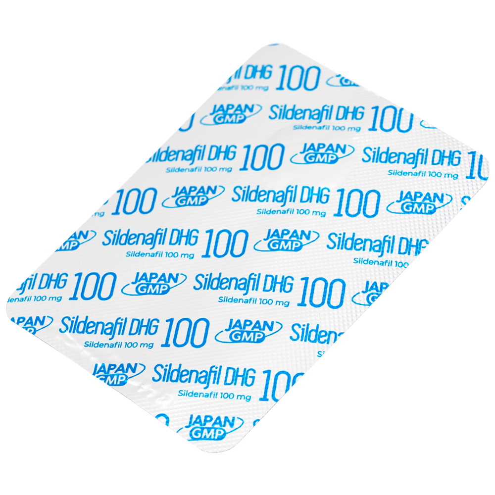 Thuốc Sildenafil DHG 100 điều trị các rối loạn cương dương (1 vỉ x 1 viên)