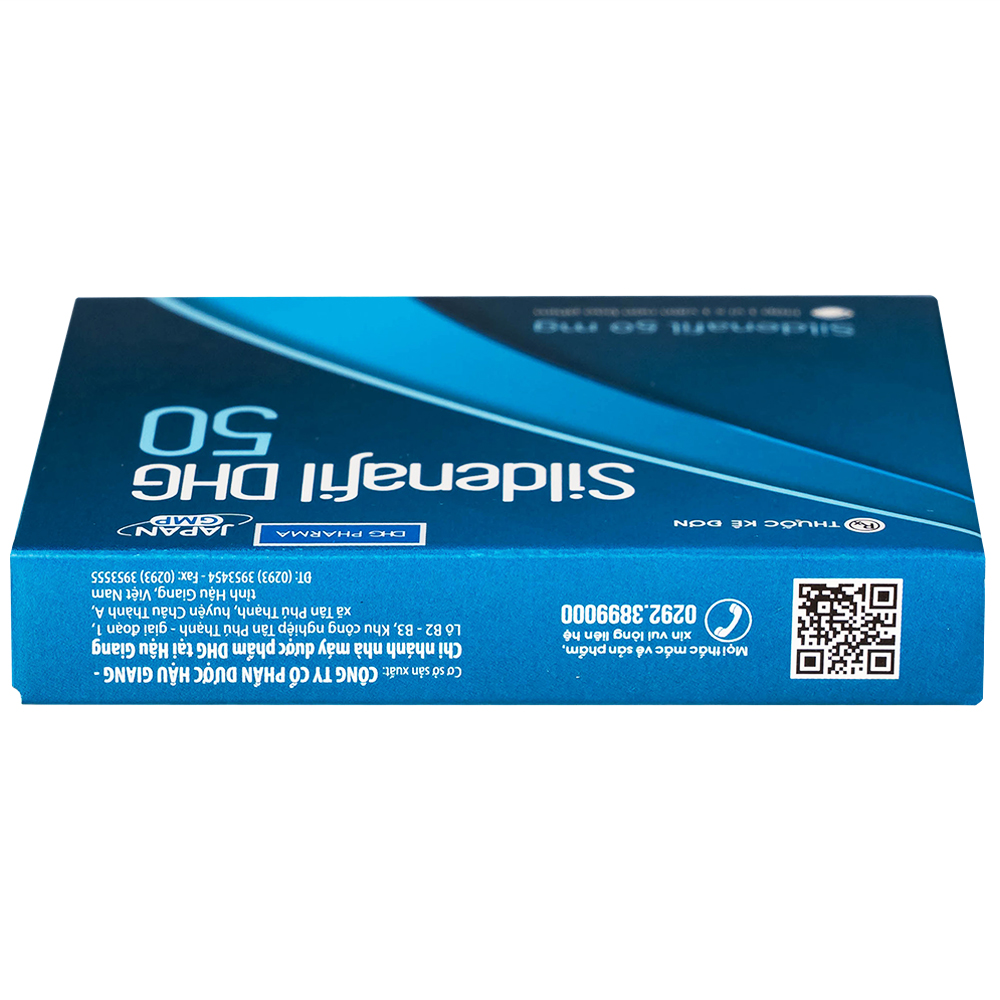 Thuốc Sildenafil 50 DHG điều trị các tình trạng rối loạn cương dương (1 vỉ x 1 viên)
