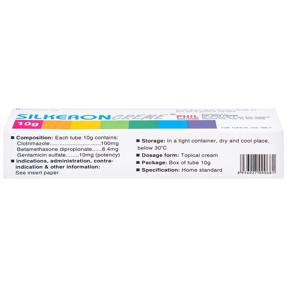 Kem bôi ngoài da Silkeron Creme Phil giảm triệu chứng viêm da (10g)