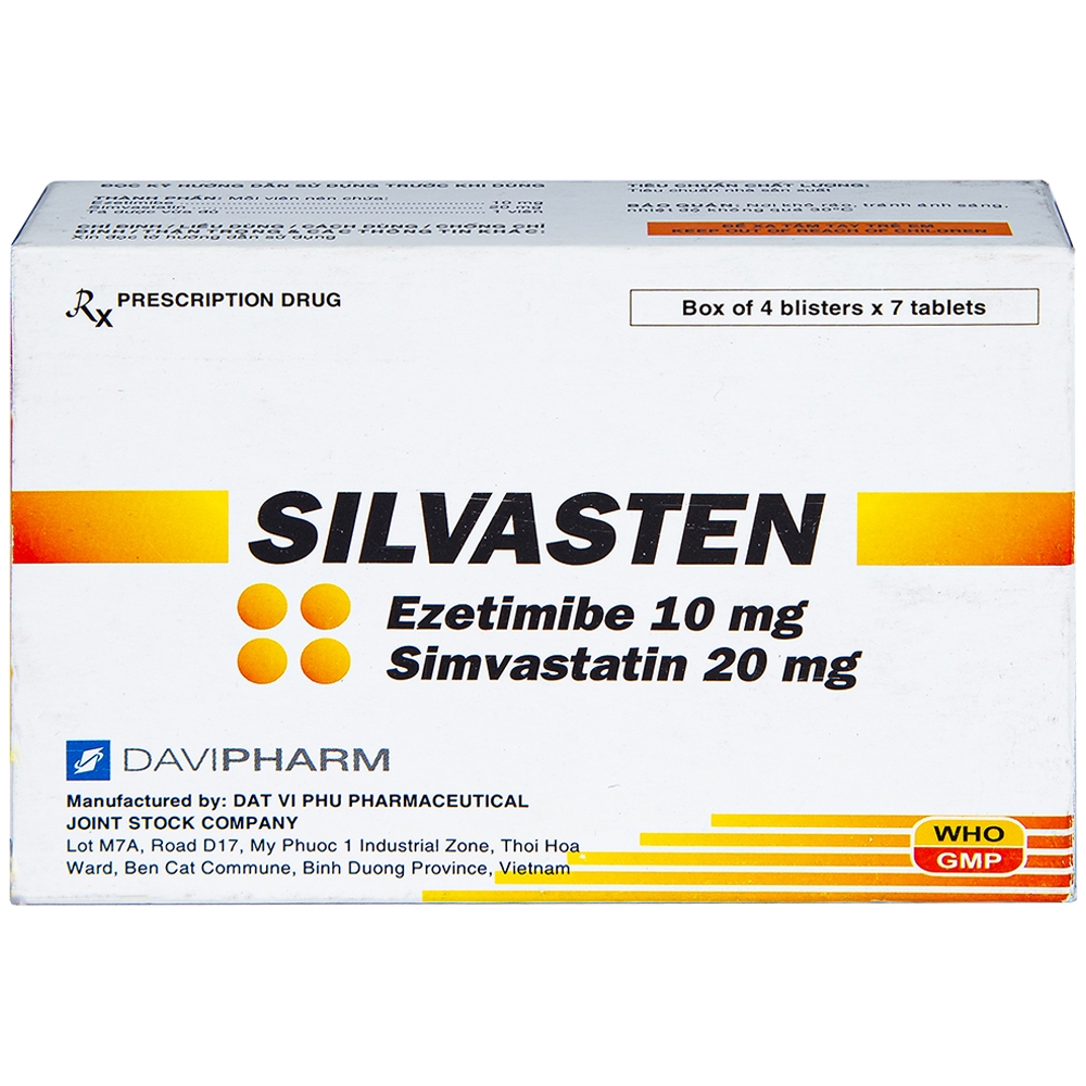 Thuốc Silvasten Davi Pharm hạ lipid máu (4 vỉ x 7 viên)