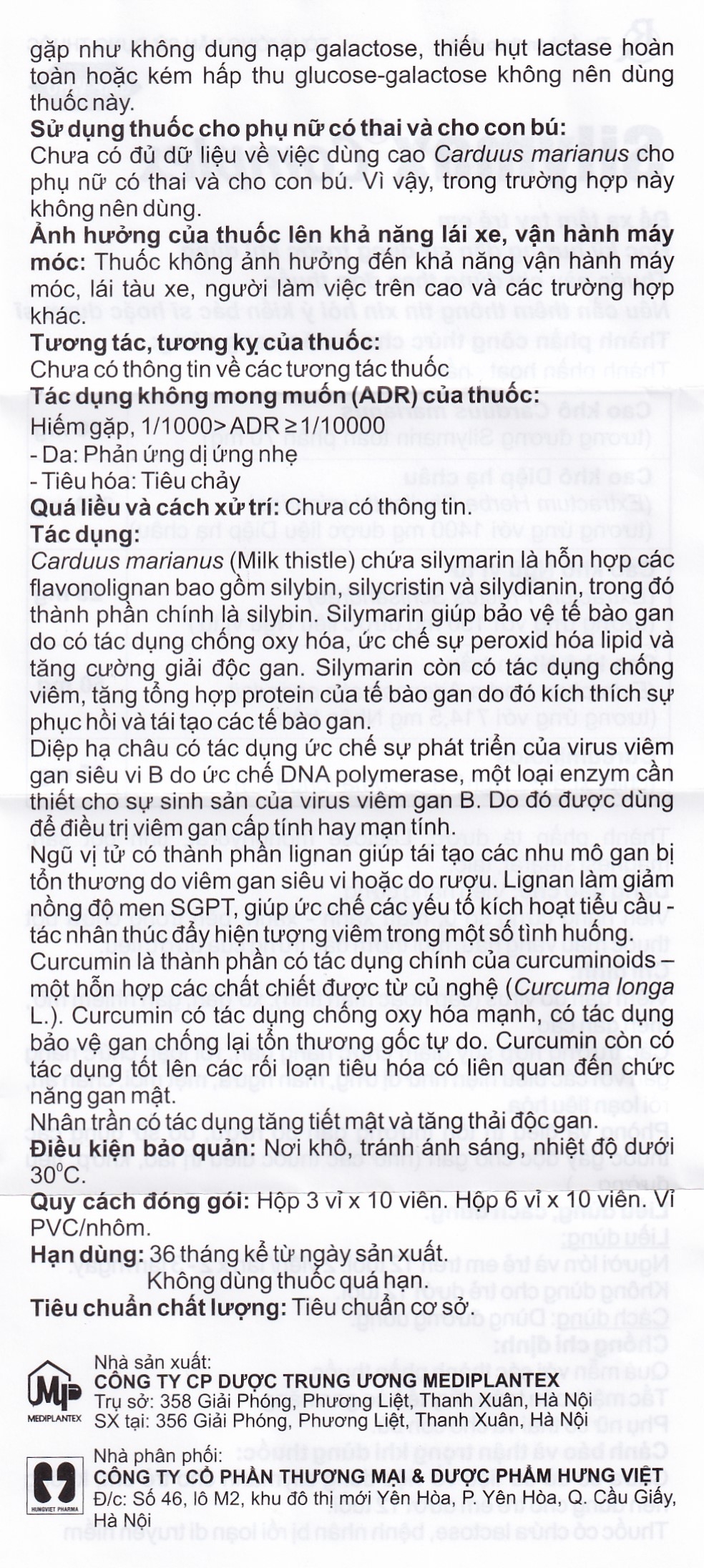 Thuốc Silymax Complex Mediplantex điều trị viêm gan do virus, xơ gan (6 vỉ x 10 viên) 