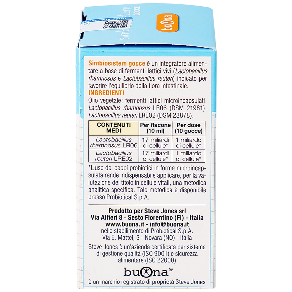 Dung dịch giúp bổ sung lợi khuẩn Buona Simbiosistem Gocce (10ml)