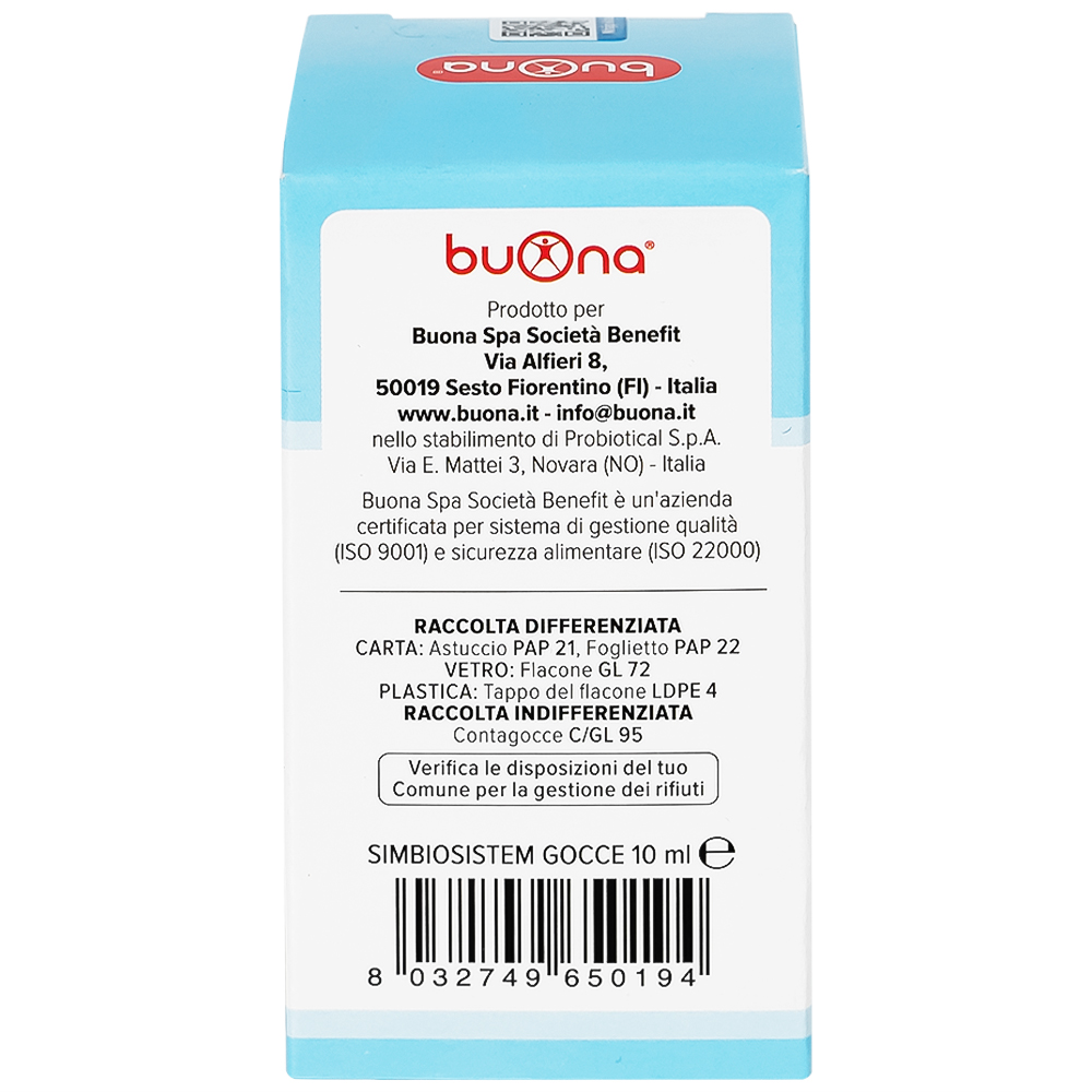 Dung dịch giúp bổ sung lợi khuẩn Buona Simbiosistem Gocce (10ml)