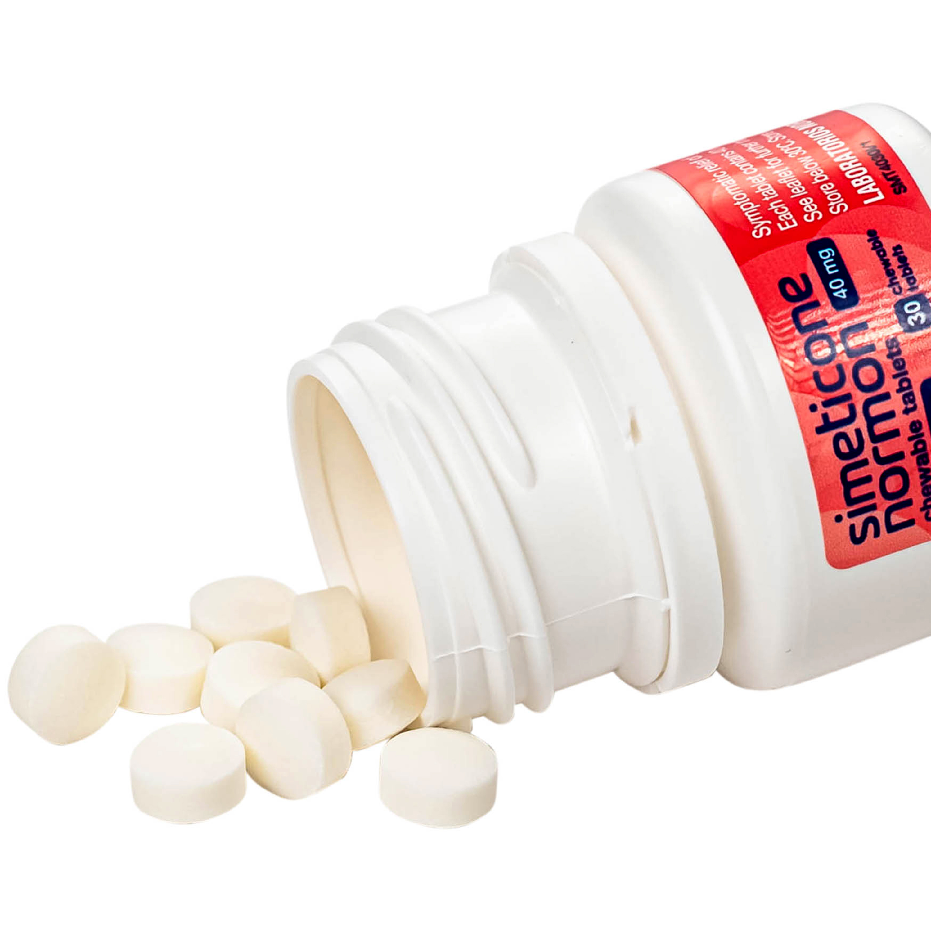 Viên nhai Simeticone Normon 40mg chống đầy hơi và chướng bụng (Lọ 30V)