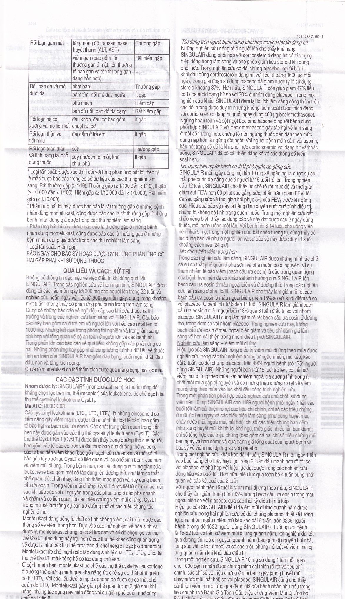 Thuốc Singulair 10mg Organon Pharma điều trị hen dai dẳng từ nhẹ đến trung bình (2 vỉ x 14 viên)