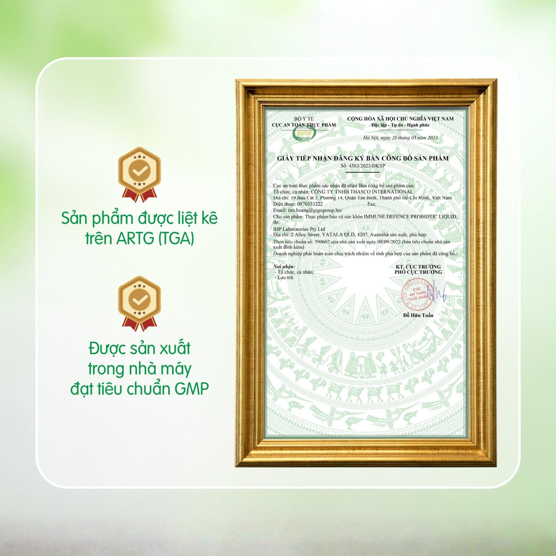 Siro giúp bổ sung lợi khuẩn, tốt cho đường ruột Immune Defence Probiotic Liquid Brauer (45ml)