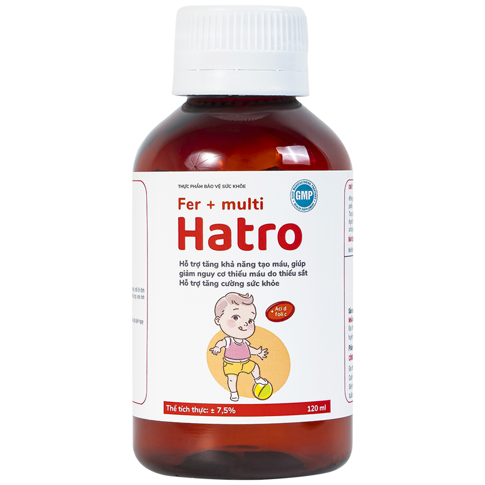 Siro bổ sung sắt và Vitamin nhóm B, giảm nguy cơ thiếu máu cho trẻ Fer + Multi Hatro (120ml)