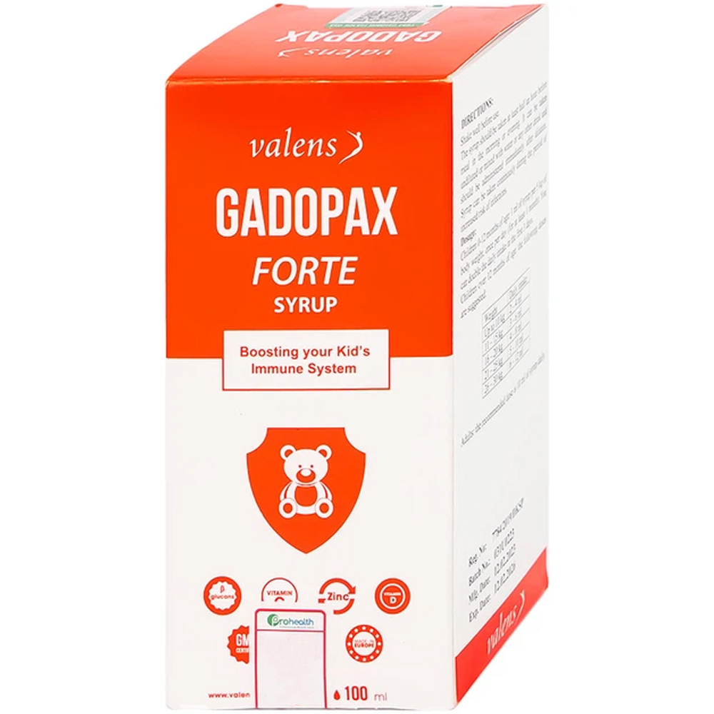 Siro hỗ trợ tăng sức đề kháng Gadopax Forte Valens (100ml)