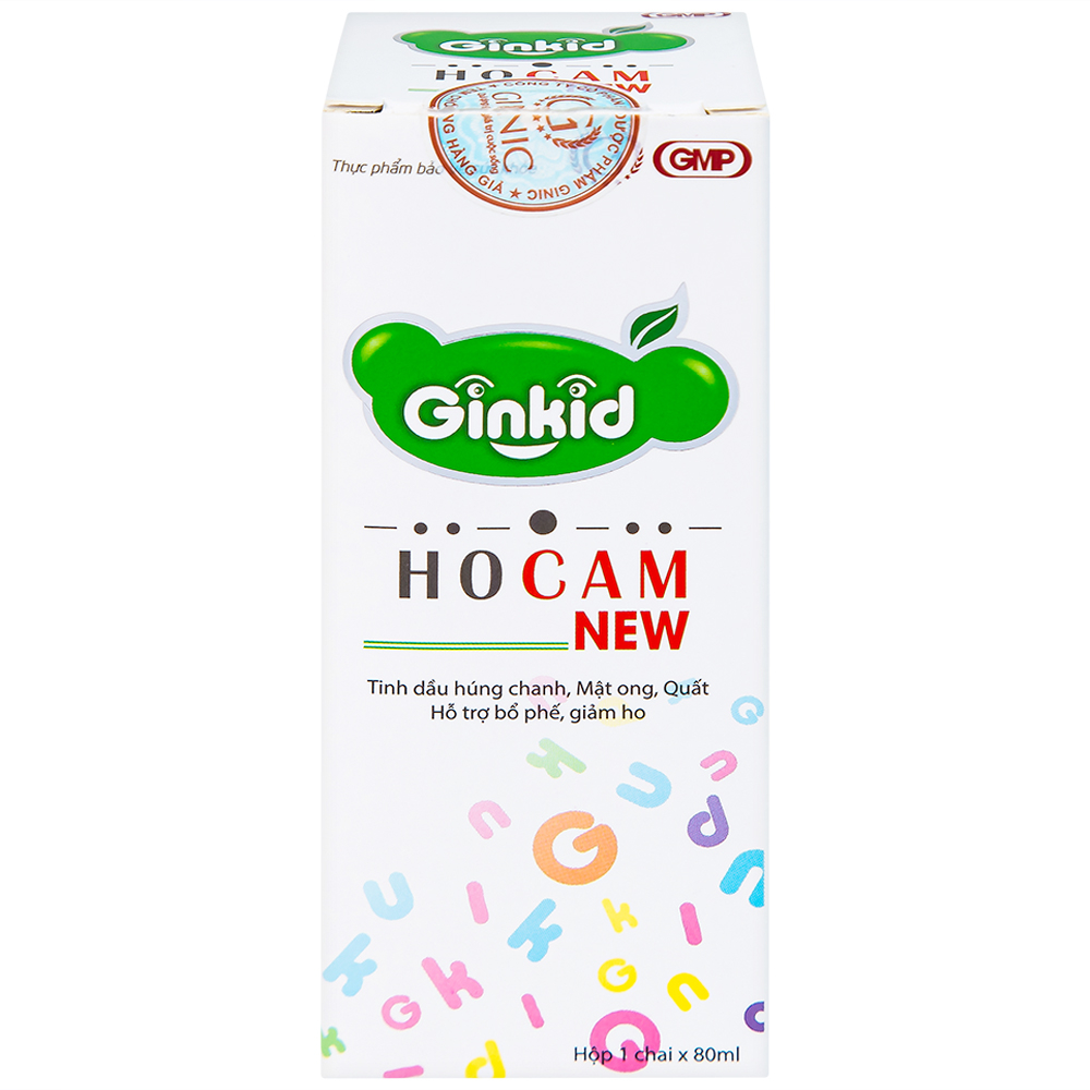Siro hỗ trợ bổ phế, giảm ho, nhuận phế Ginkid Ho Cam NEW (80ml)