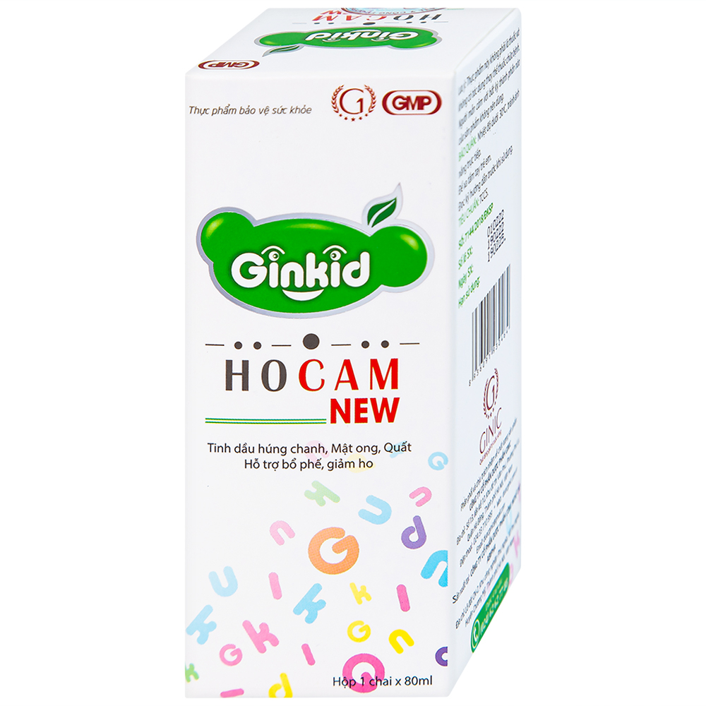 Siro hỗ trợ bổ phế, giảm ho, nhuận phế Ginkid Ho Cam NEW (80ml)