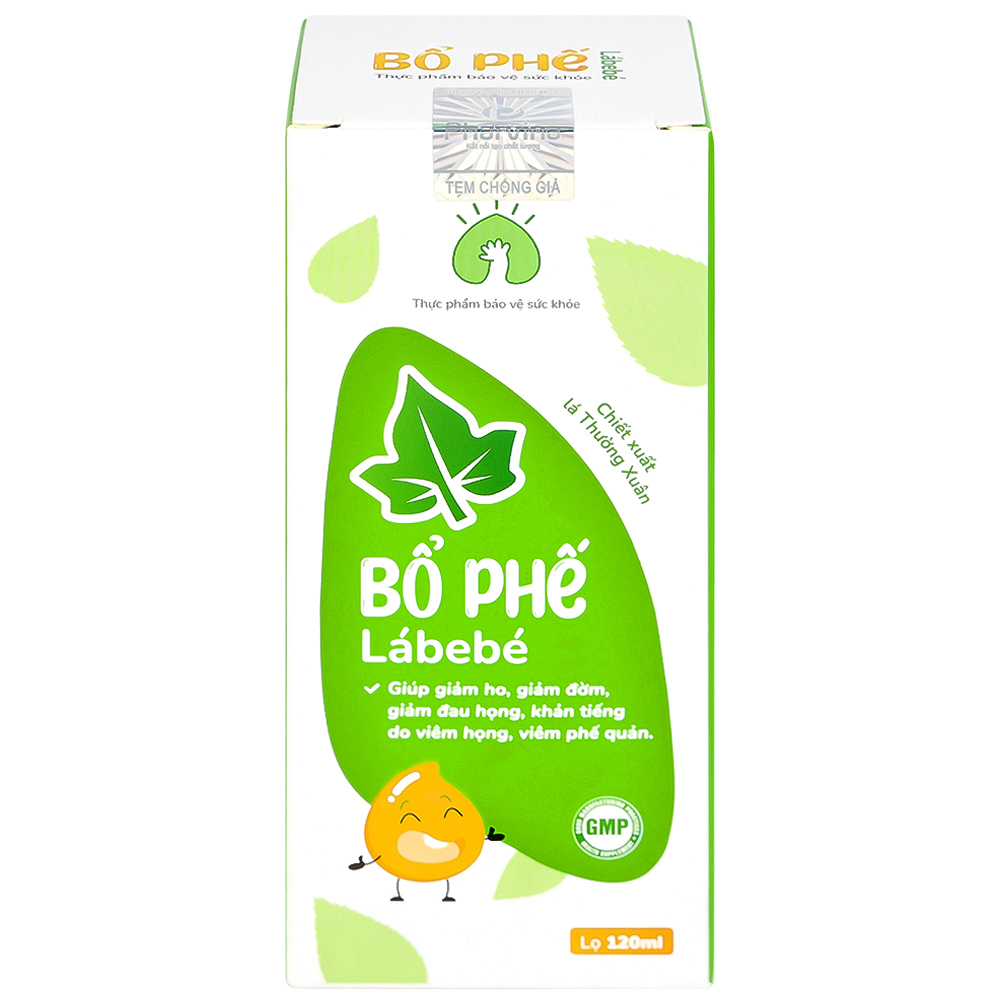Siro hỗ giúp giảm ho, giảm đờm, giảm đau họng Bổ Phế Lábebé (120ml)