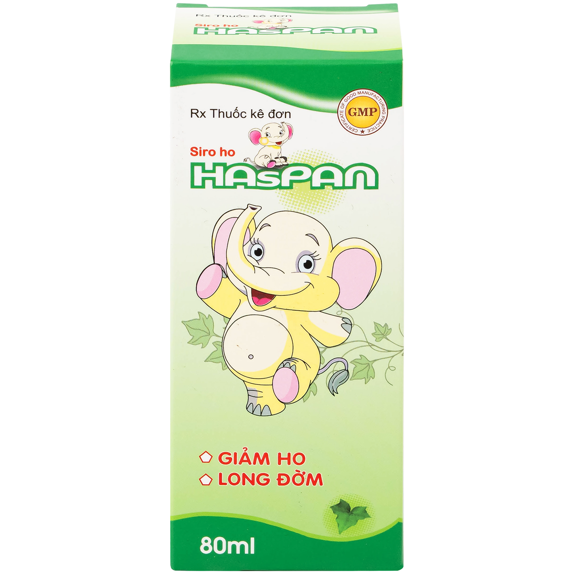 Siro ho Haspan 80ml giảm ho, long đờm, điều trị viêm đường hô hấp cấp có kèm ho