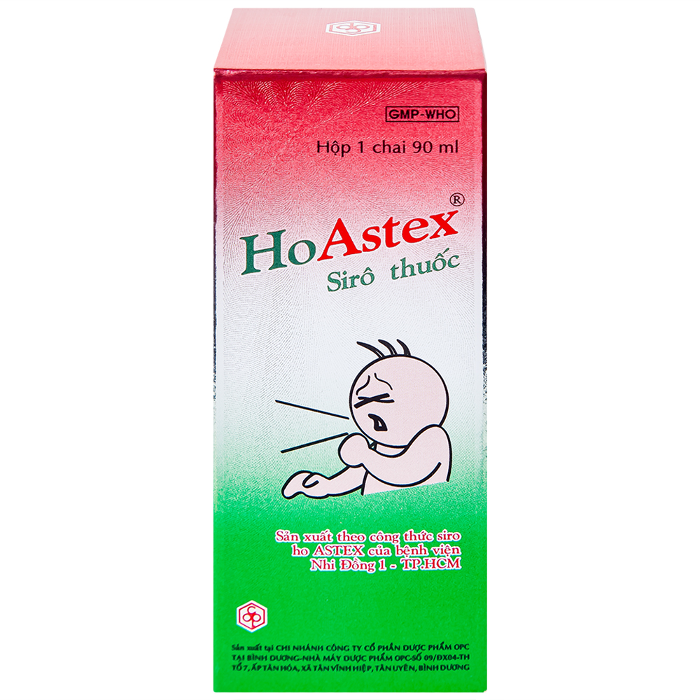 Siro HoAstex OPC điều trị ho, giảm ho trong viêm họng, viêm phế quản (90ml)